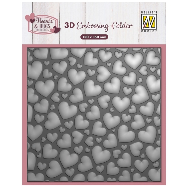 Pop Up Hearts, 3D Prägeschablone - Nellie's Choice